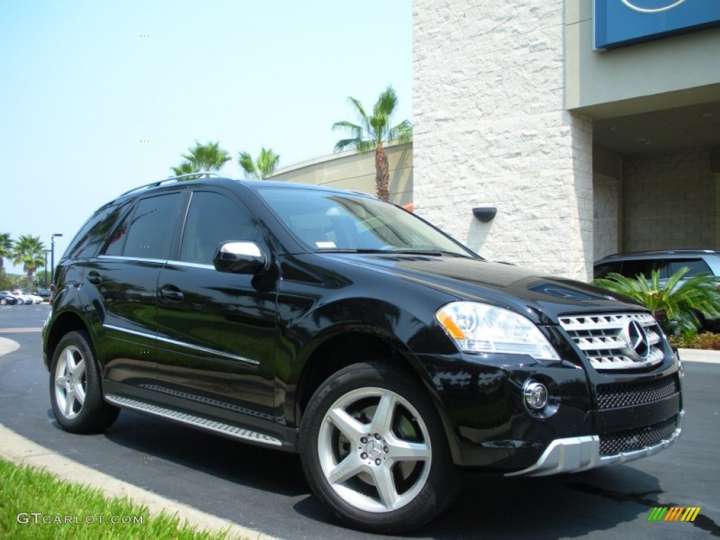 Obsidian Black Metallic 2009 Mercedes-Benz ML 550 4Matic Exterior Photo #50715898