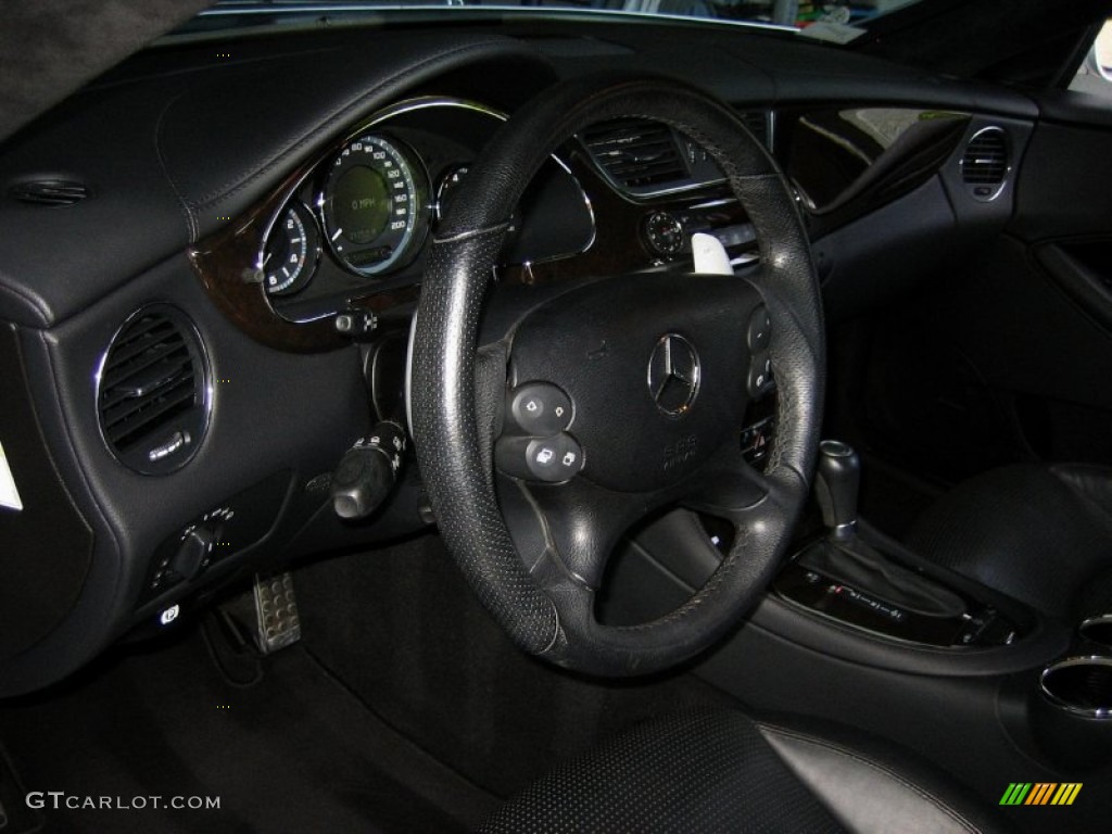 2008 Mercedes-Benz CLS 63 AMG Black Steering Wheel Photo #50716423