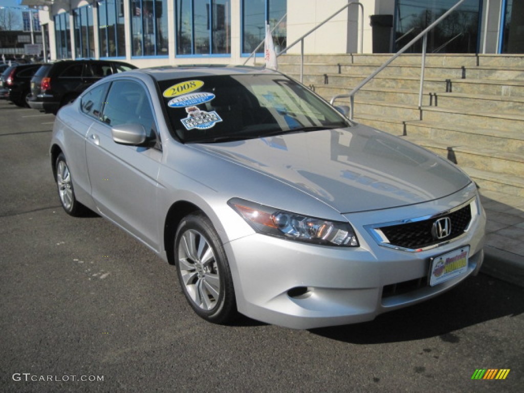 2008 Accord EX-L Coupe - Alabaster Silver Metallic / Black photo #1