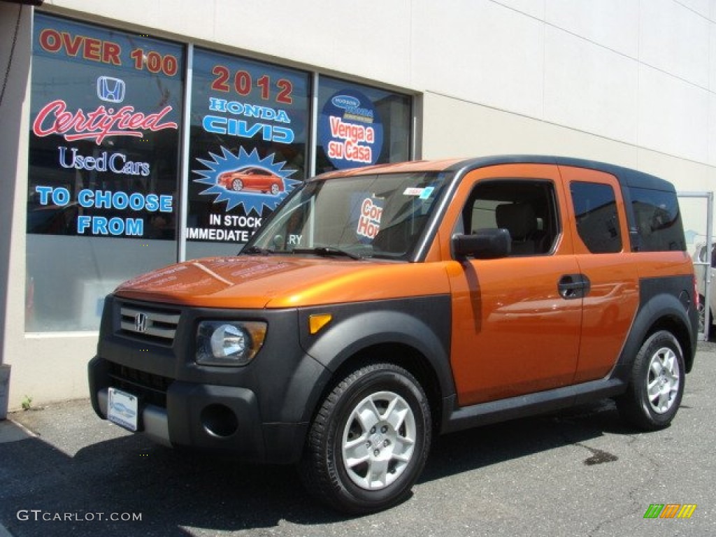 2008 Tangerine Orange Metallic Honda Element LX AWD 50690945 Photo 3