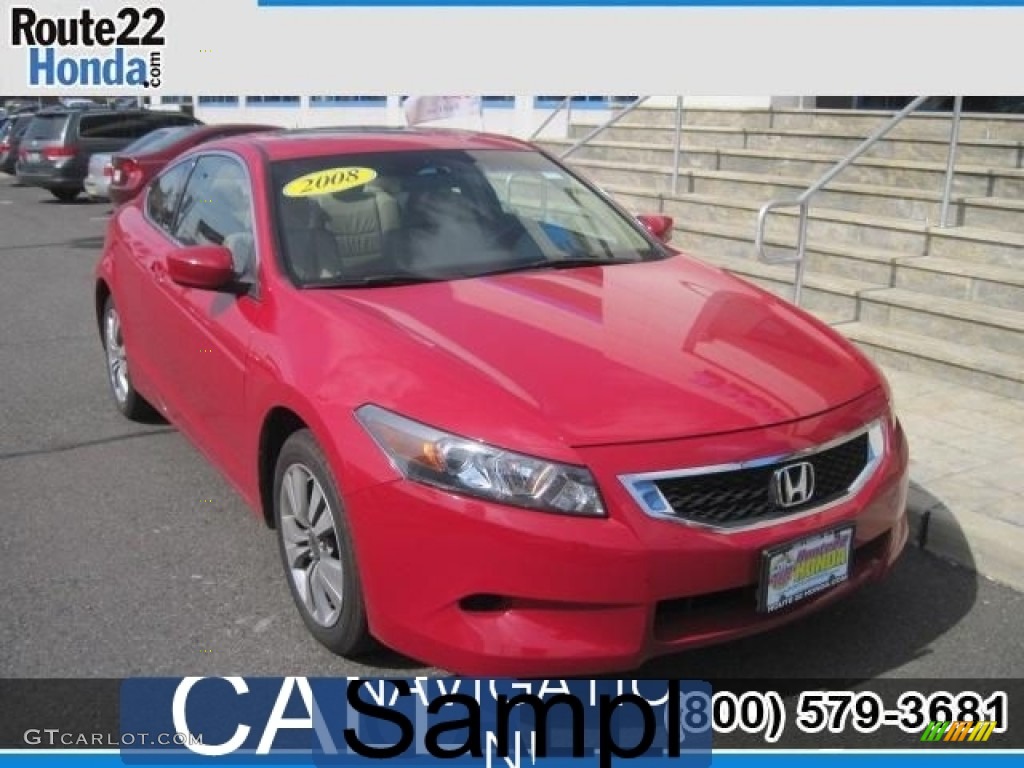 2008 Accord EX-L Coupe - San Marino Red / Ivory photo #1