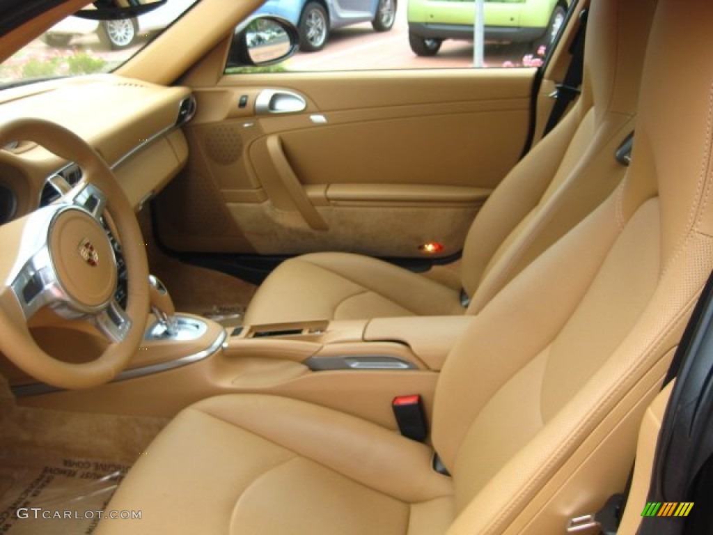 Sand Beige Interior 2010 Porsche 911 Turbo Coupe Photo #50719573