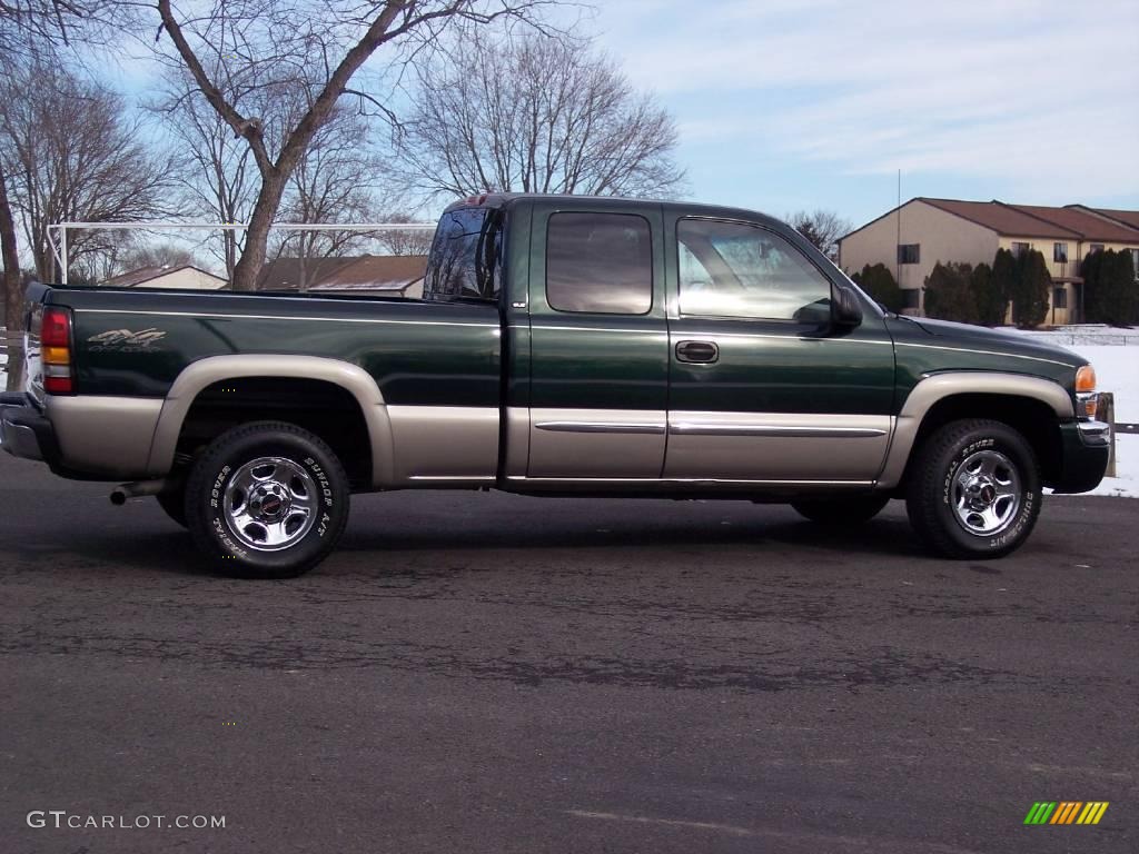 2004 Sierra 1500 SLE Extended Cab 4x4 - Polo Green Metallic / Neutral photo #7