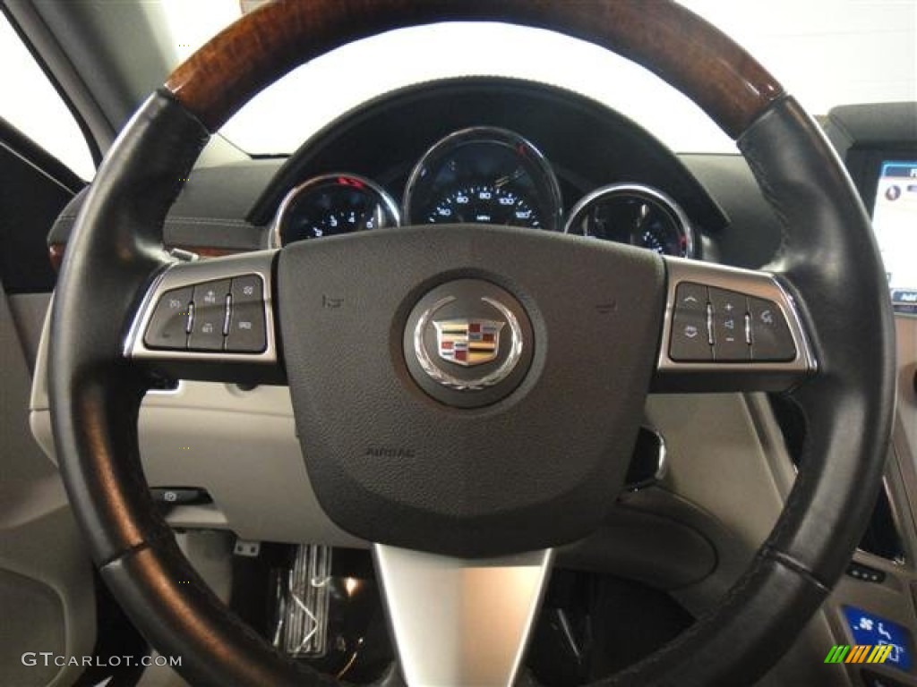 2010 Cadillac CTS 4 3.6 AWD Sedan Light Titanium/Ebony Steering Wheel Photo #50720758