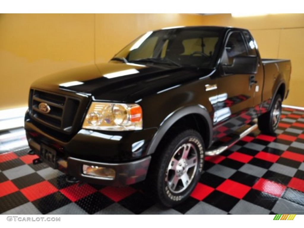 2004 F150 FX4 Regular Cab 4x4 - Black / Black photo #2