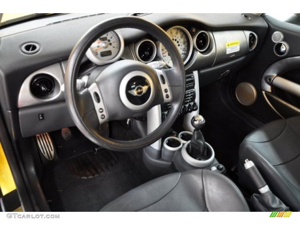 2002 Mini Cooper S Hardtop Panther Black Dashboard Photo #50722006