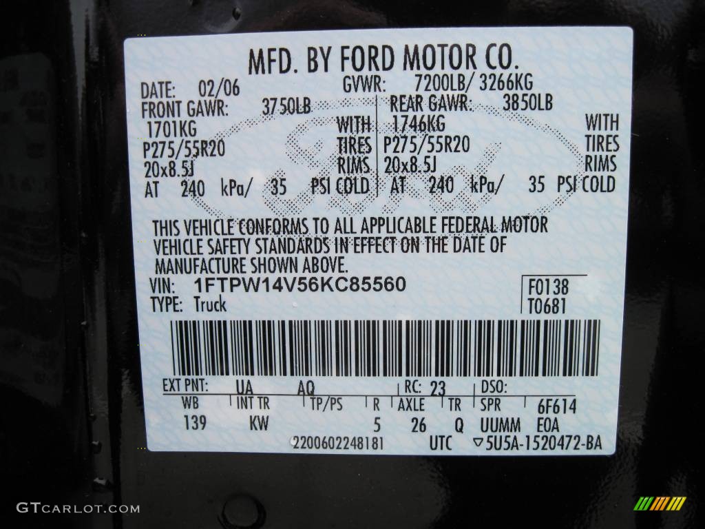 2006 F150 King Ranch SuperCrew 4x4 - Black / Castano Brown Leather photo #14