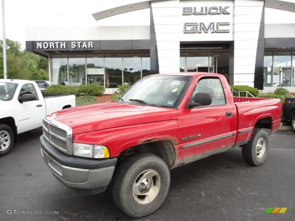 1999 Ram 1500 SLT Regular Cab 4x4 - Flame Red / Agate Black photo #1