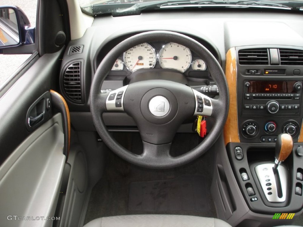 2007 Saturn VUE V6 Gray Steering Wheel Photo #50727399