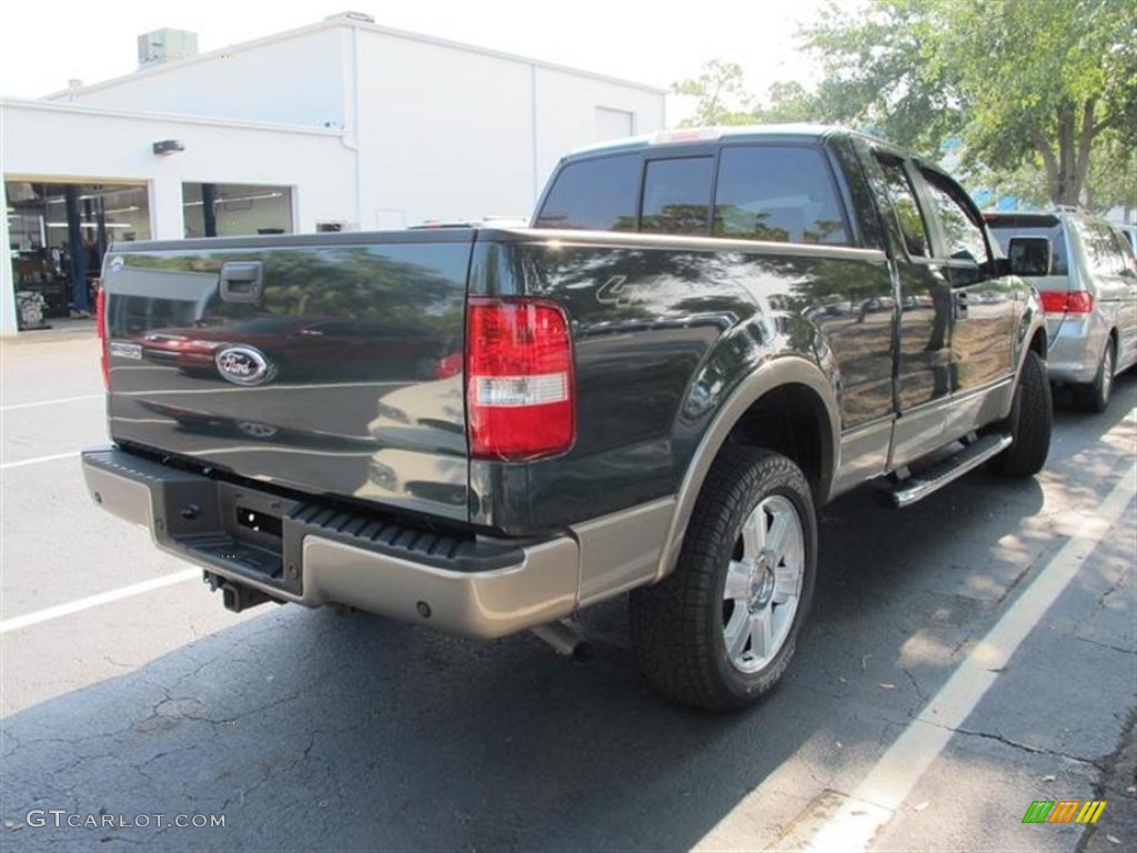 2006 F150 Lariat SuperCab 4x4 - Aspen Green Metallic / Tan photo #2