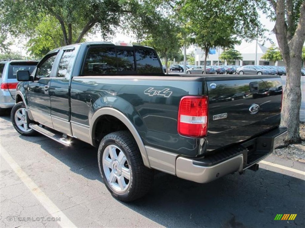 2006 F150 Lariat SuperCab 4x4 - Aspen Green Metallic / Tan photo #3