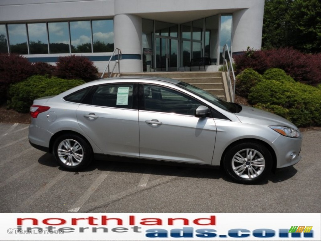 2012 Focus SEL Sedan - Ingot Silver Metallic / Charcoal Black photo #2