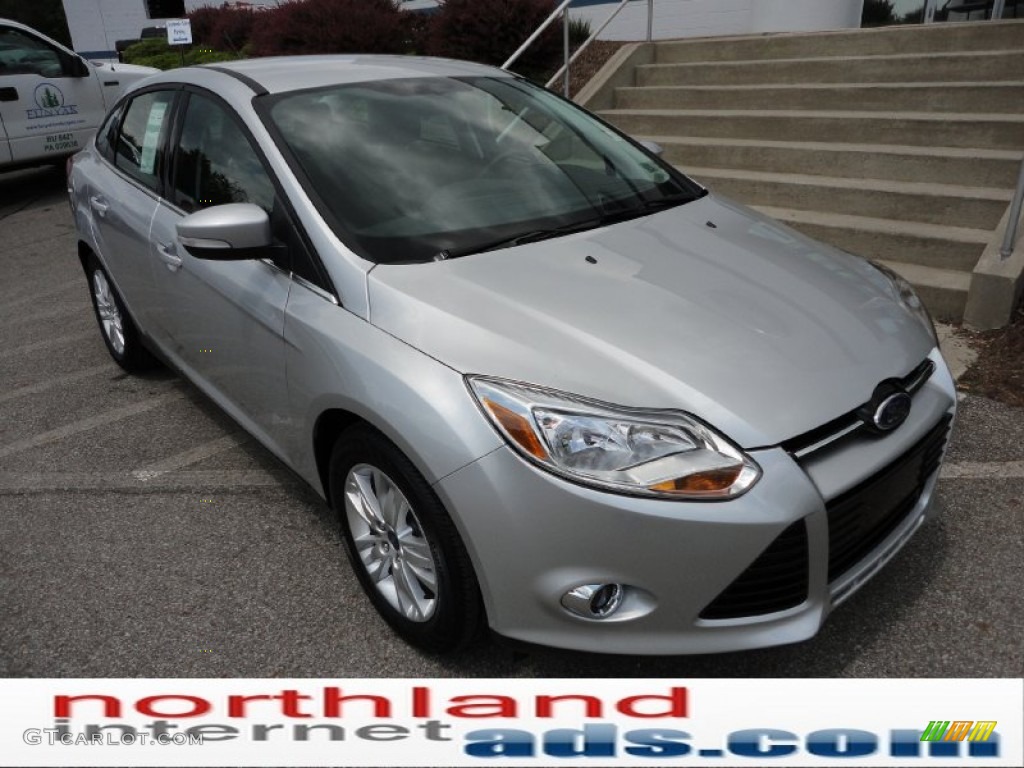 2012 Focus SEL Sedan - Ingot Silver Metallic / Charcoal Black photo #3