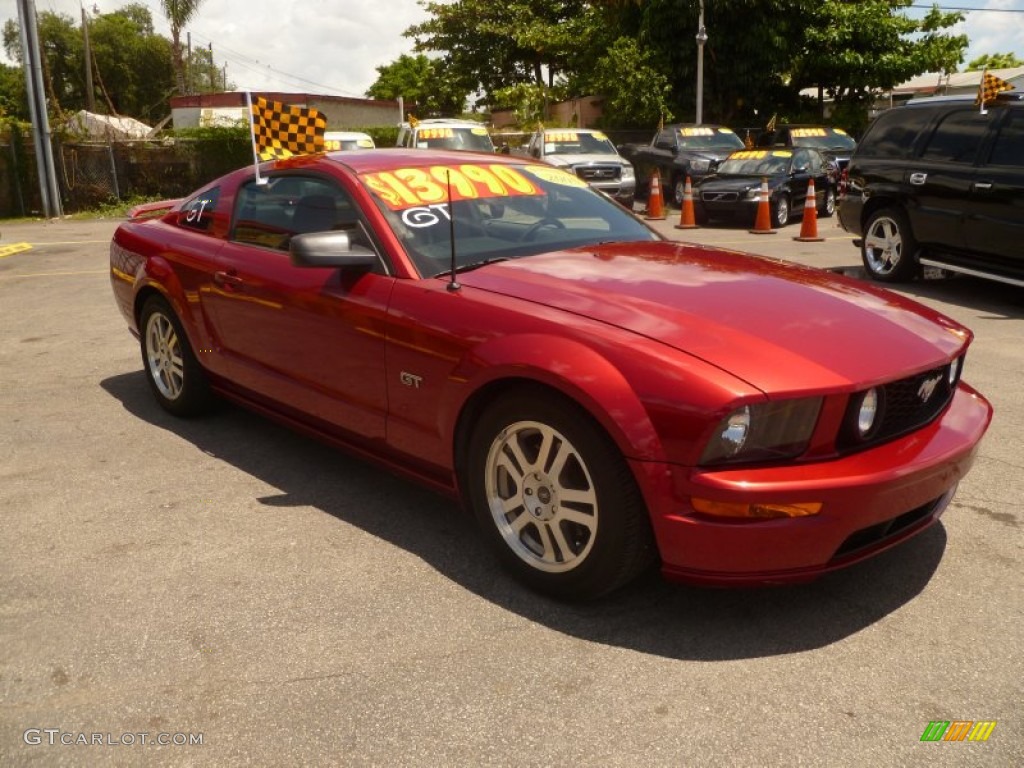 2005 Mustang GT Deluxe Coupe - Redfire Metallic / Dark Charcoal photo #1