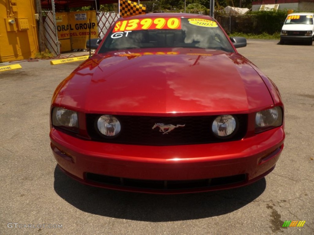 2005 Mustang GT Deluxe Coupe - Redfire Metallic / Dark Charcoal photo #2
