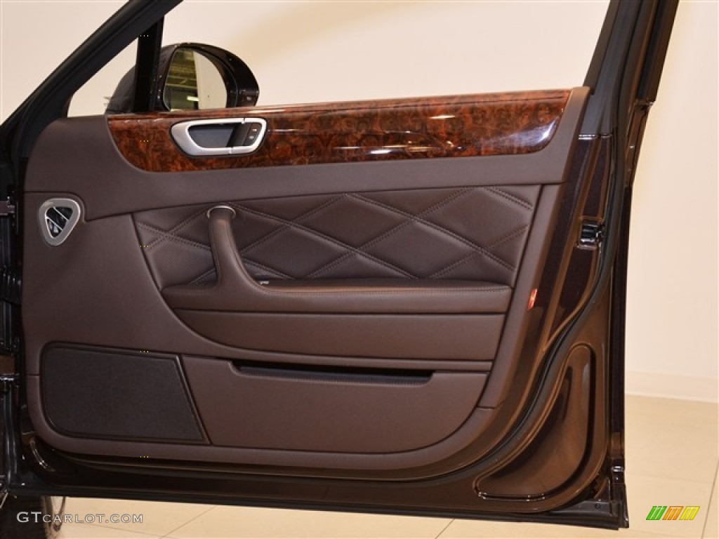 2010 Bentley Continental Flying Spur Speed Burnt Oak Door Panel Photo #50732178
