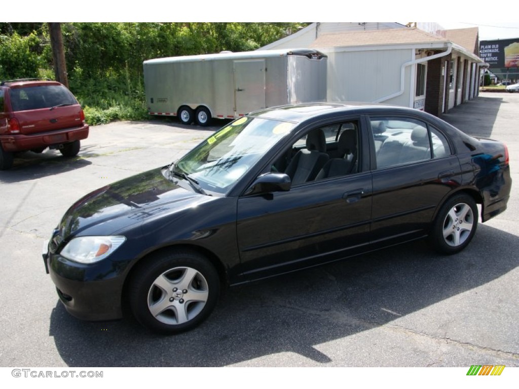 2005 Civic EX Sedan - Nighthawk Black Pearl / Gray photo #1