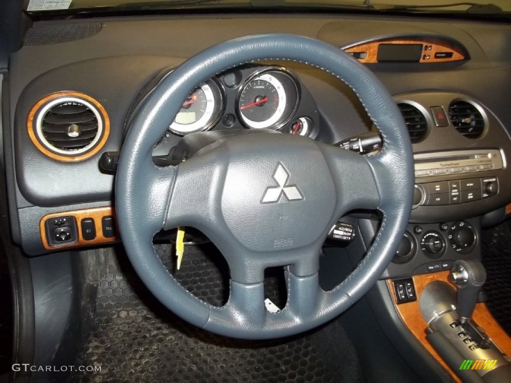2007 Mitsubishi Eclipse Spyder GT Dark Charcoal Steering Wheel Photo #50736906