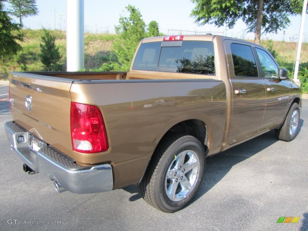 2011 Ram 1500 Big Horn Crew Cab - Saddle Brown Pearl / Light Pebble Beige/Bark Brown photo #3