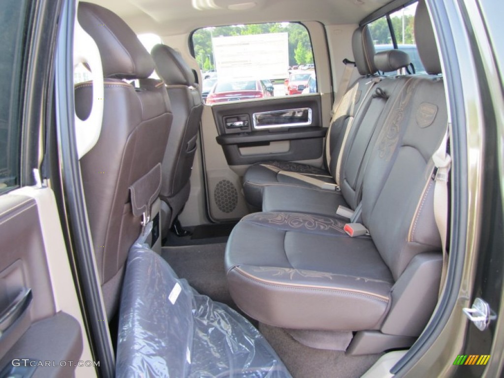 Light Pebble Beige/Bark Brown Interior 2011 Dodge Ram 1500 Laramie Longhorn Crew Cab Photo #50739246
