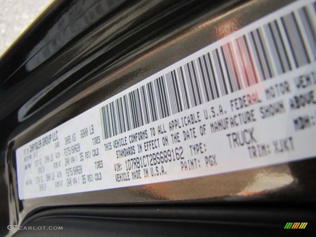 2011 Ram 1500 Color Code PGX for Sagebrush Pearl Photo #50739339