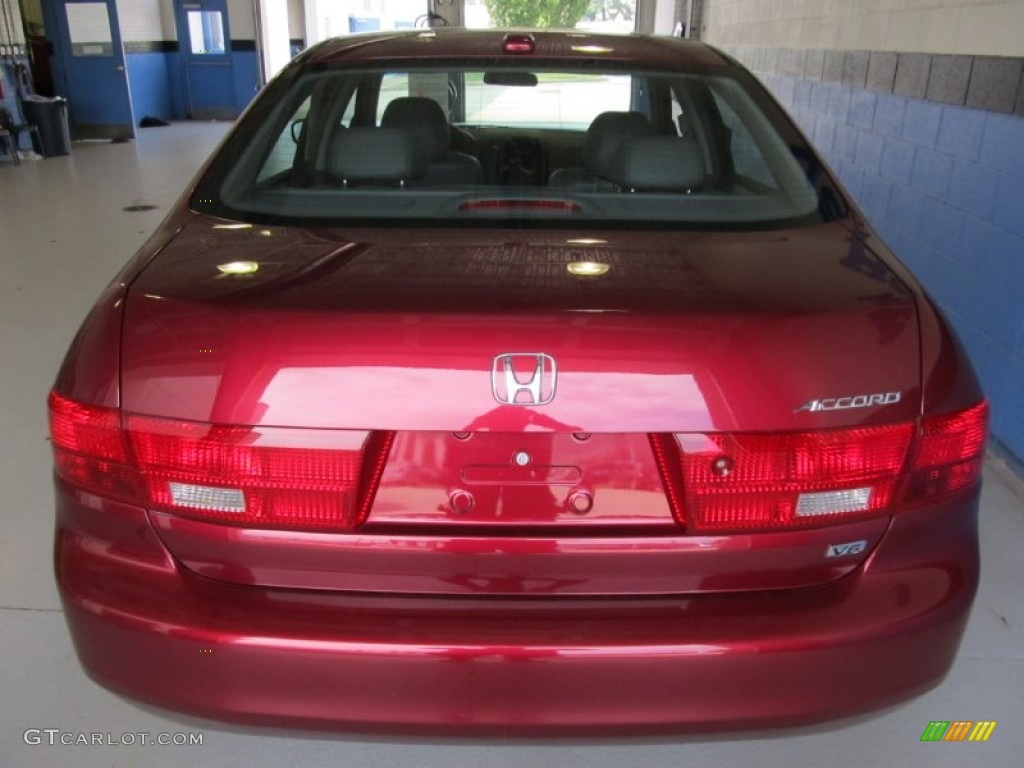 2005 Accord EX-L V6 Sedan - Redondo Red Pearl / Gray photo #3