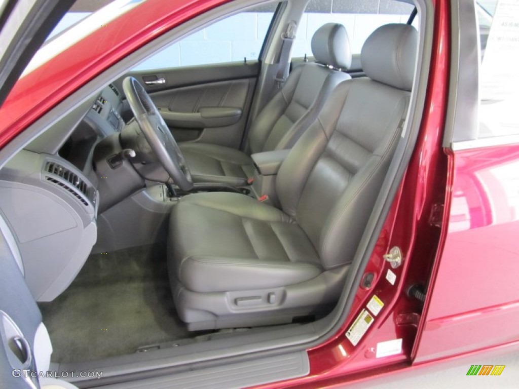 2005 Accord EX-L V6 Sedan - Redondo Red Pearl / Gray photo #8