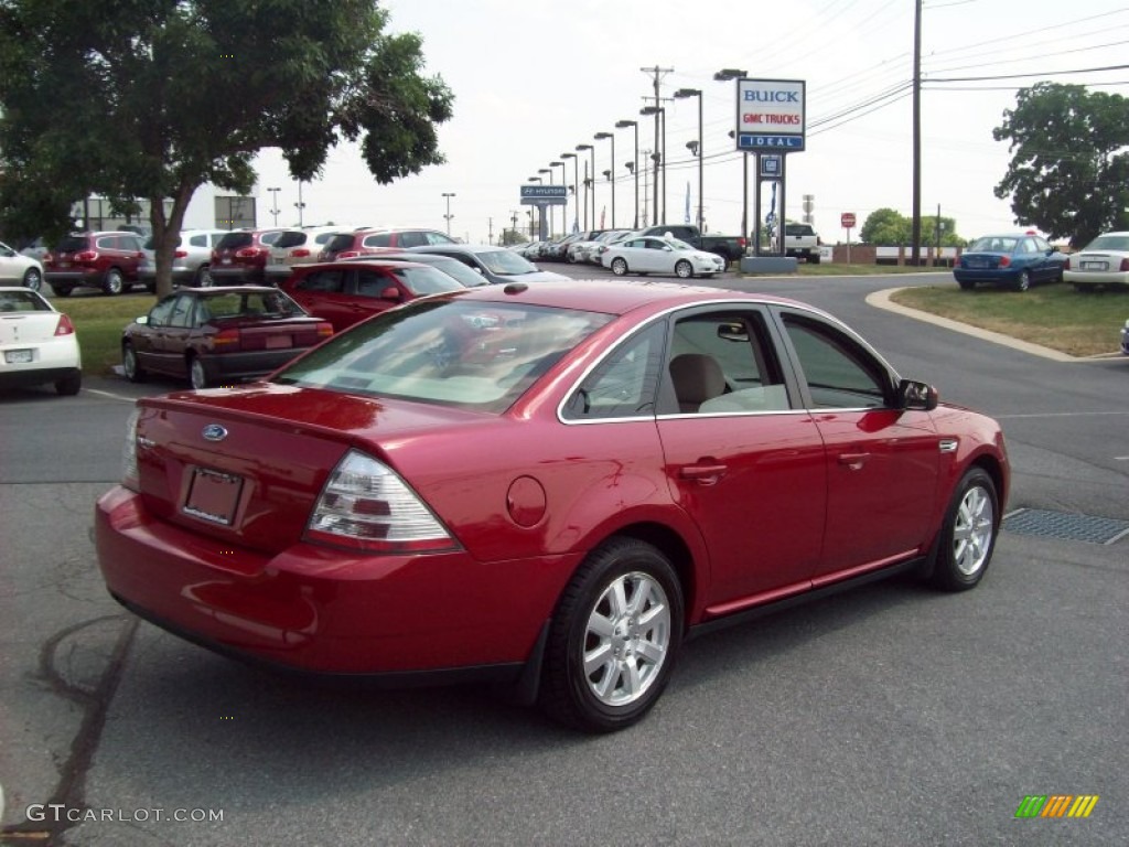 2009 Taurus SE - Sangria Red Metallic / Medium Light Stone photo #4