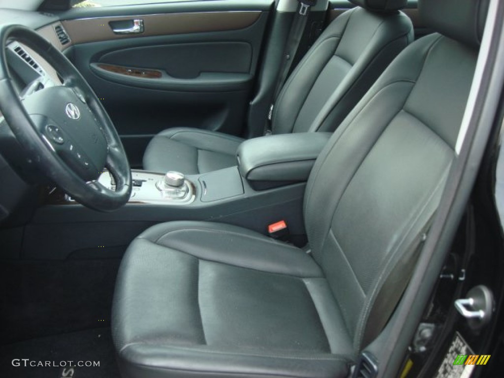 Black Interior 2009 Hyundai Genesis 3.8 Sedan Photo #50739629