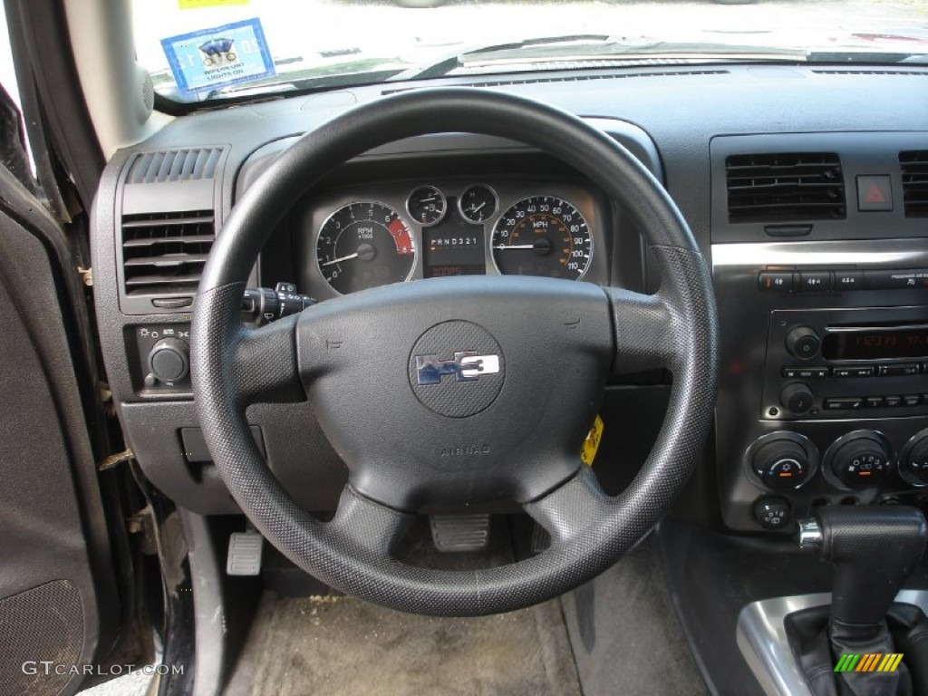 2006 Hummer H3 Standard H3 Model Ebony Black Steering Wheel Photo #50742735