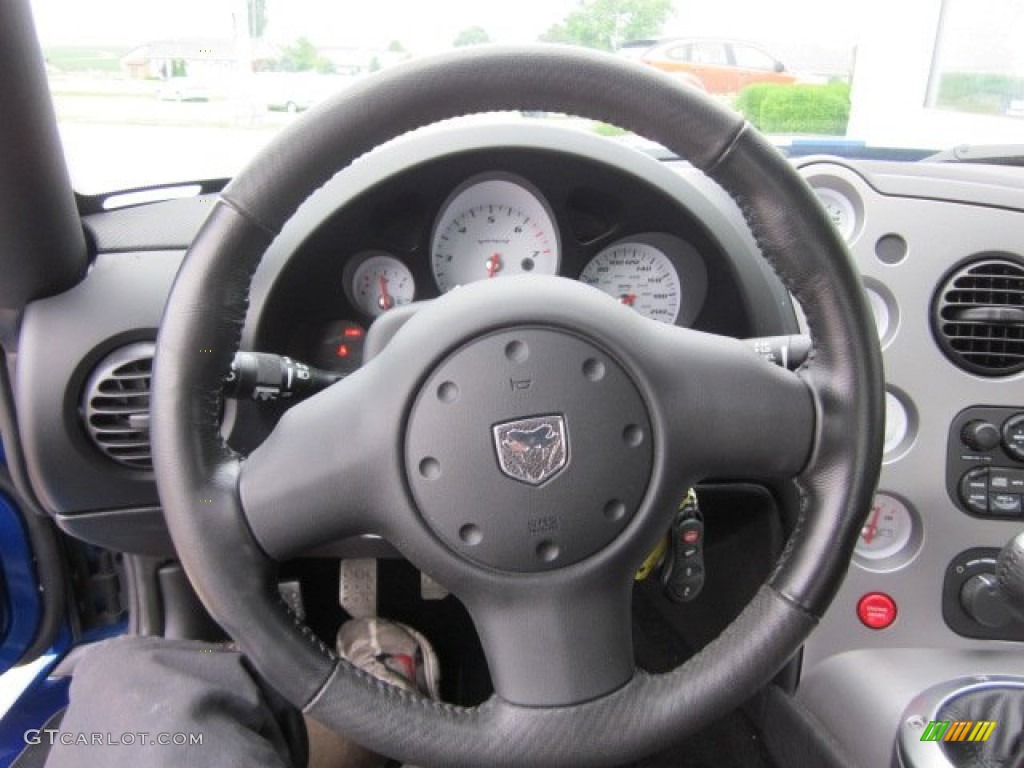 2008 Dodge Viper SRT-10 Coupe Black/Black Steering Wheel Photo #50743032