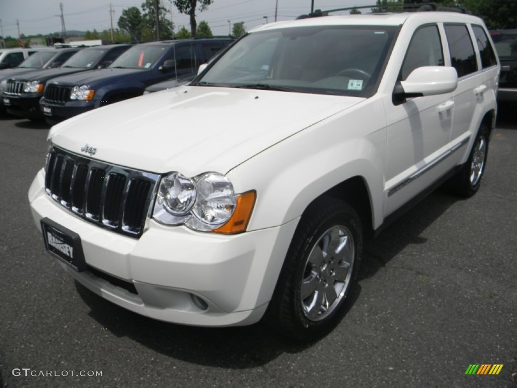 2008 Grand Cherokee Limited 4x4 - Stone White / Dark Khaki/Light Graystone photo #1