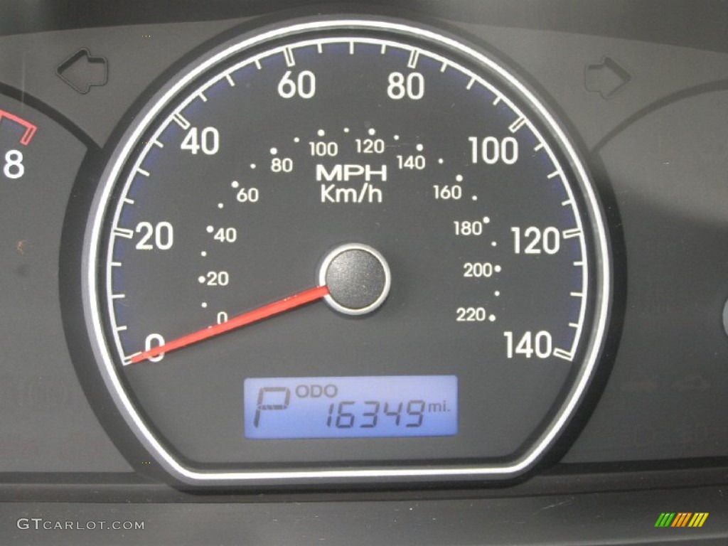 2009 Elantra GLS Sedan - Black Pearl / Beige photo #15