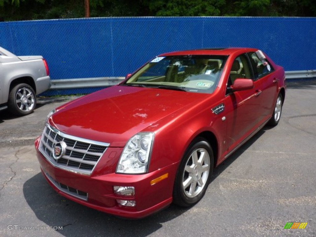 Crystal Red 2008 Cadillac STS 4 V6 AWD Exterior Photo #50744559