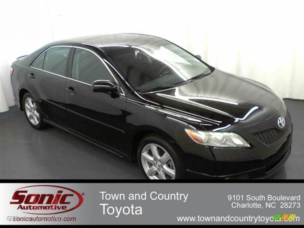 2007 Camry SE V6 - Black / Dark Charcoal photo #1