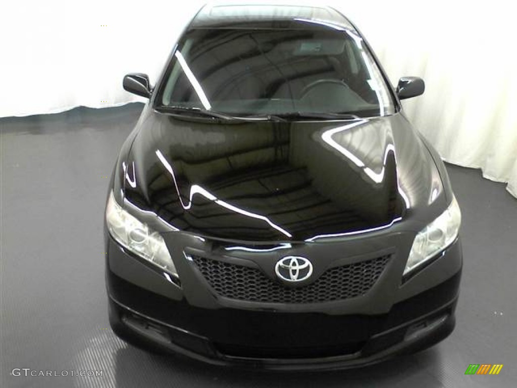 2007 Camry SE V6 - Black / Dark Charcoal photo #2