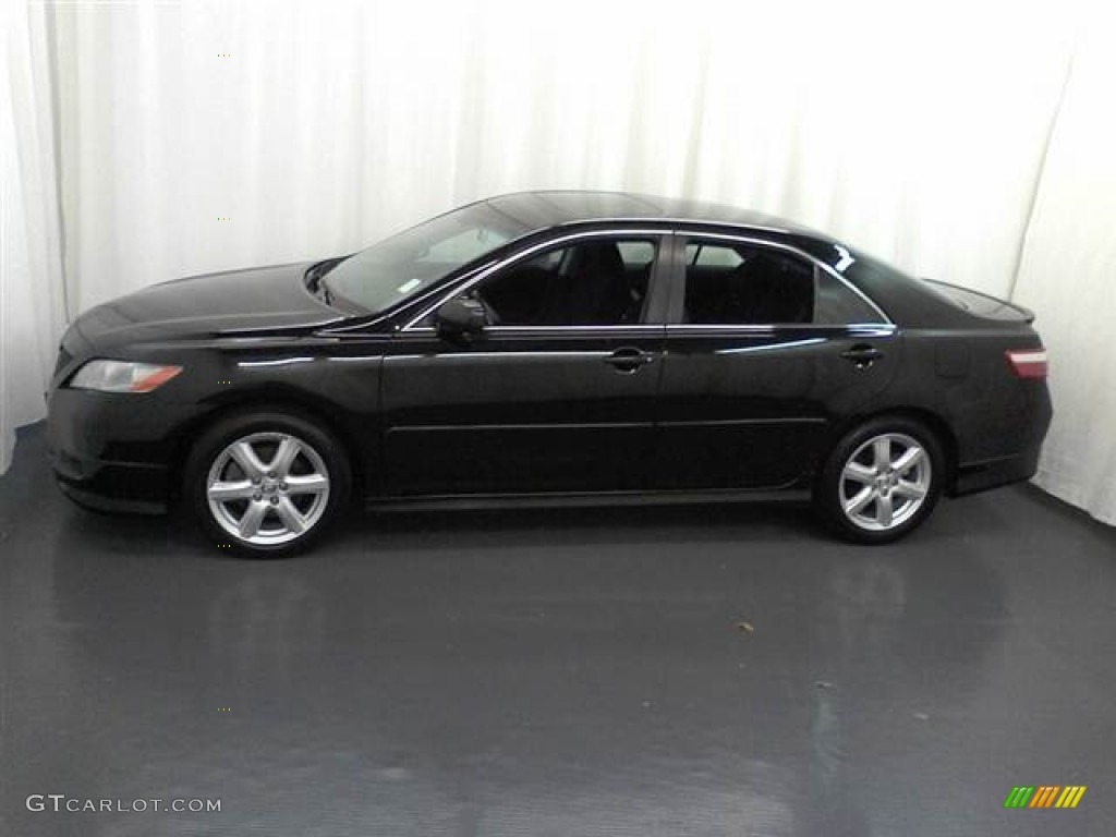 2007 Camry SE V6 - Black / Dark Charcoal photo #17