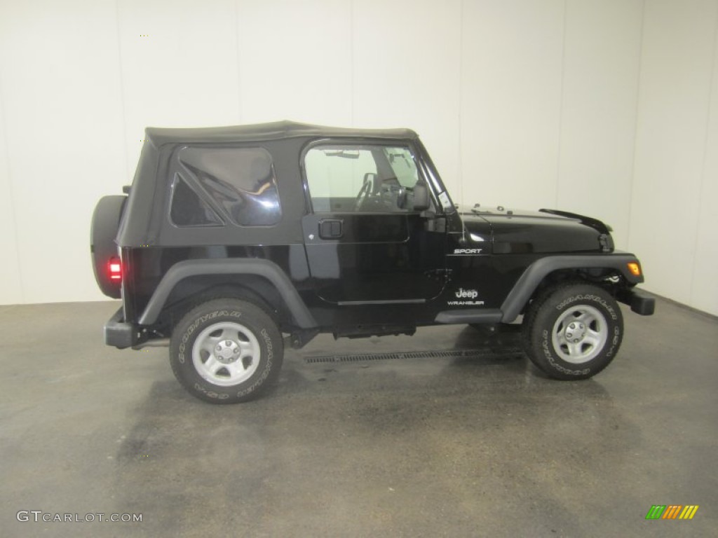 2006 Wrangler Sport 4x4 - Black / Dark Slate Gray photo #11