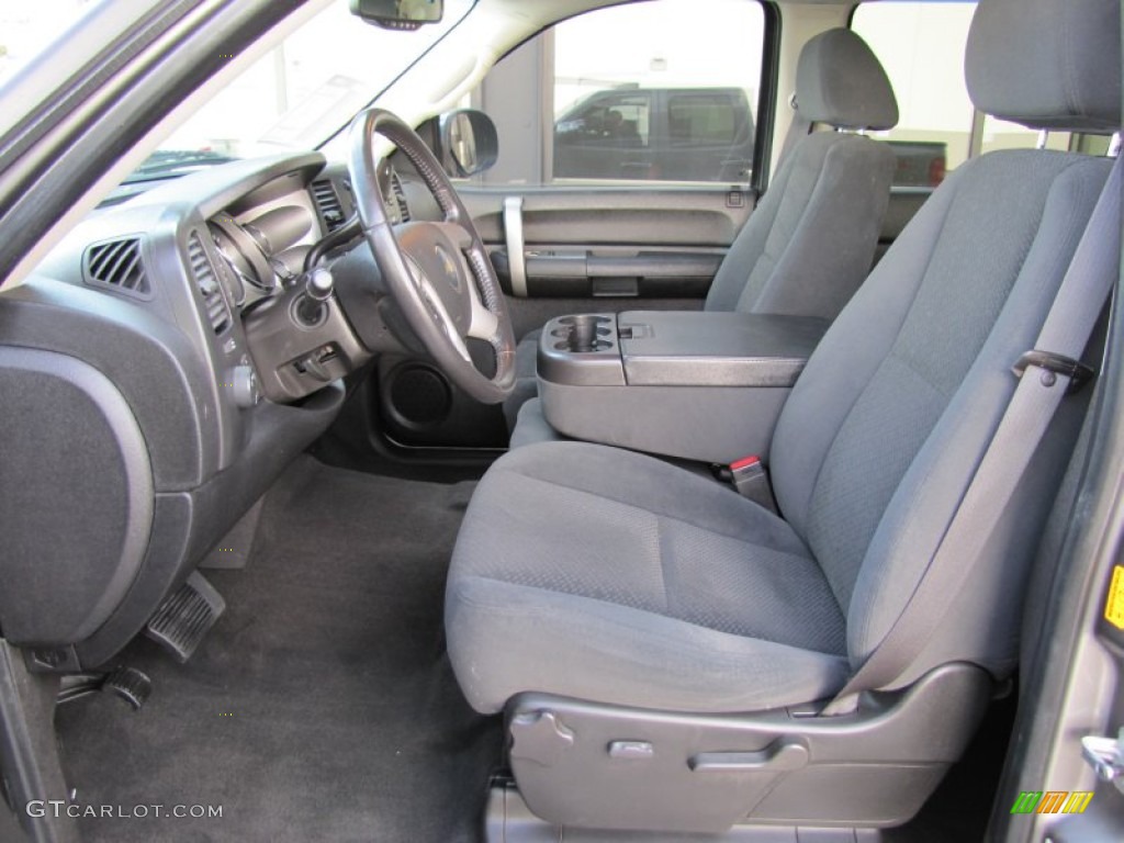 Ebony Black Interior 2007 Chevrolet Silverado 1500 LT Crew Cab 4x4 Photo #50750766