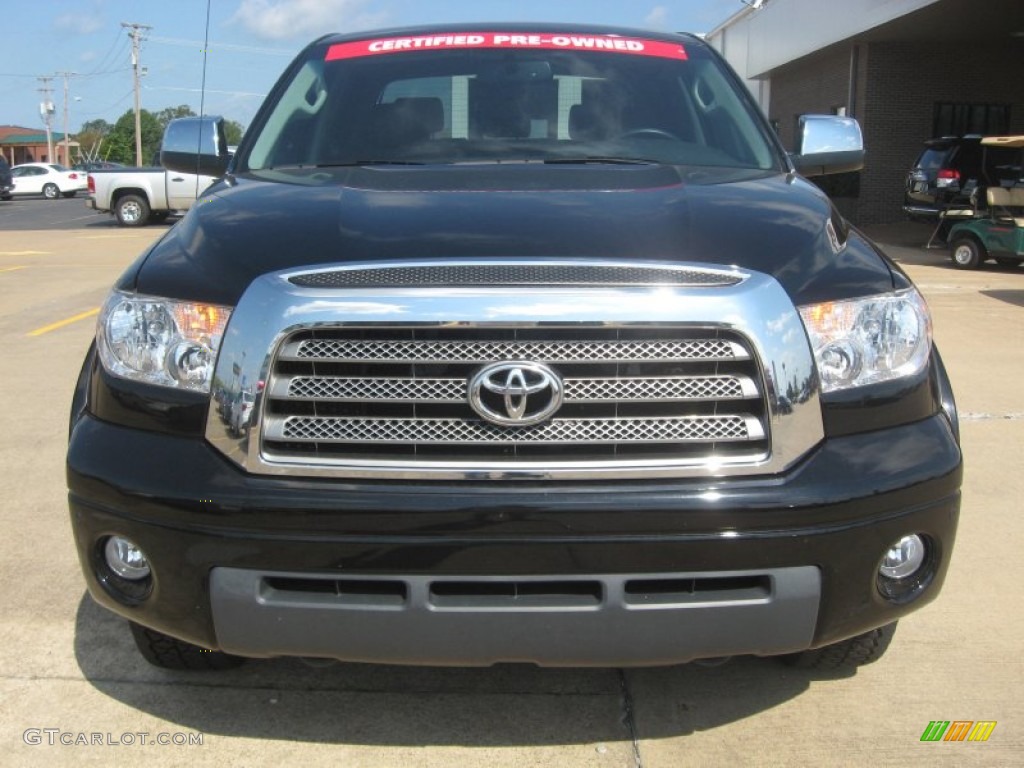 2008 Tundra Limited CrewMax 4x4 - Black / Red Rock photo #2