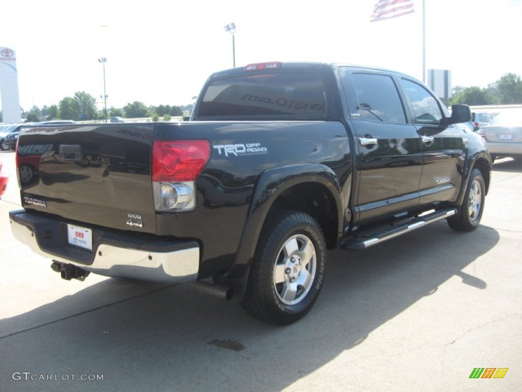 2008 Tundra Limited CrewMax 4x4 - Black / Red Rock photo #7