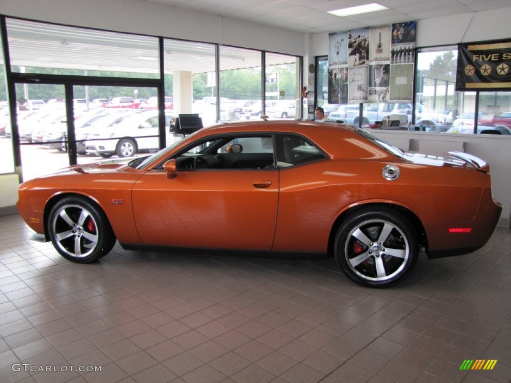 2011 Challenger SRT8 392 - Toxic Orange Pearl / Dark Slate Gray photo #3