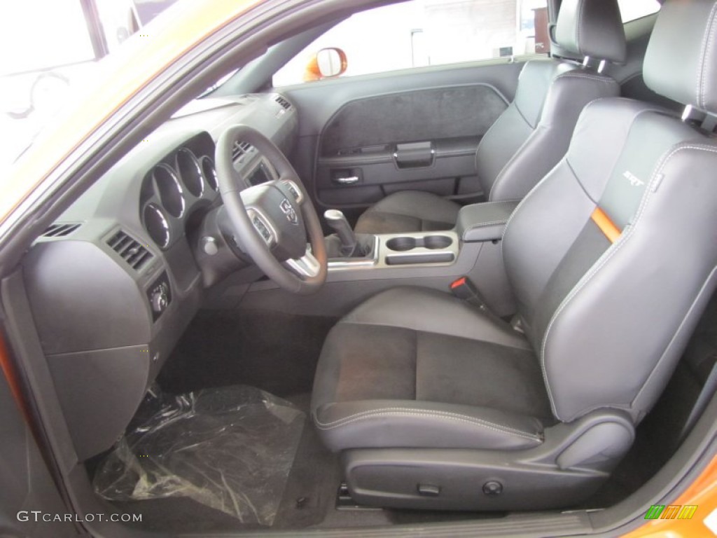 2011 Challenger SRT8 392 - Toxic Orange Pearl / Dark Slate Gray photo #8