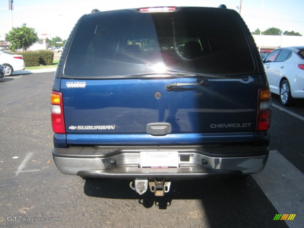 2003 Suburban 1500 LT 4x4 - Indigo Blue Metallic / Tan/Neutral photo #4
