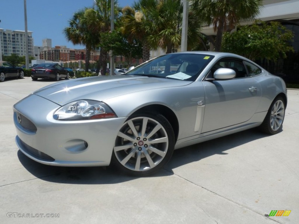 Liquid Silver Metallic 2007 Jaguar XK XK8 Coupe Exterior Photo #50756550