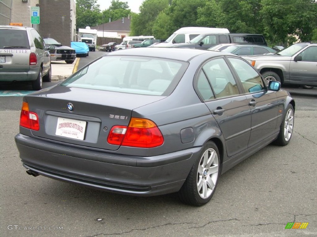 2001 3 Series 325i Sedan - Steel Grey Metallic / Grey photo #8