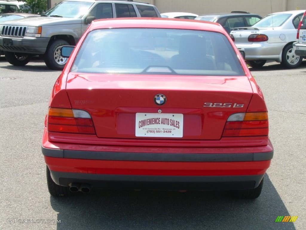 1995 3 Series 325is Coupe - Bright Red / Beige photo #7