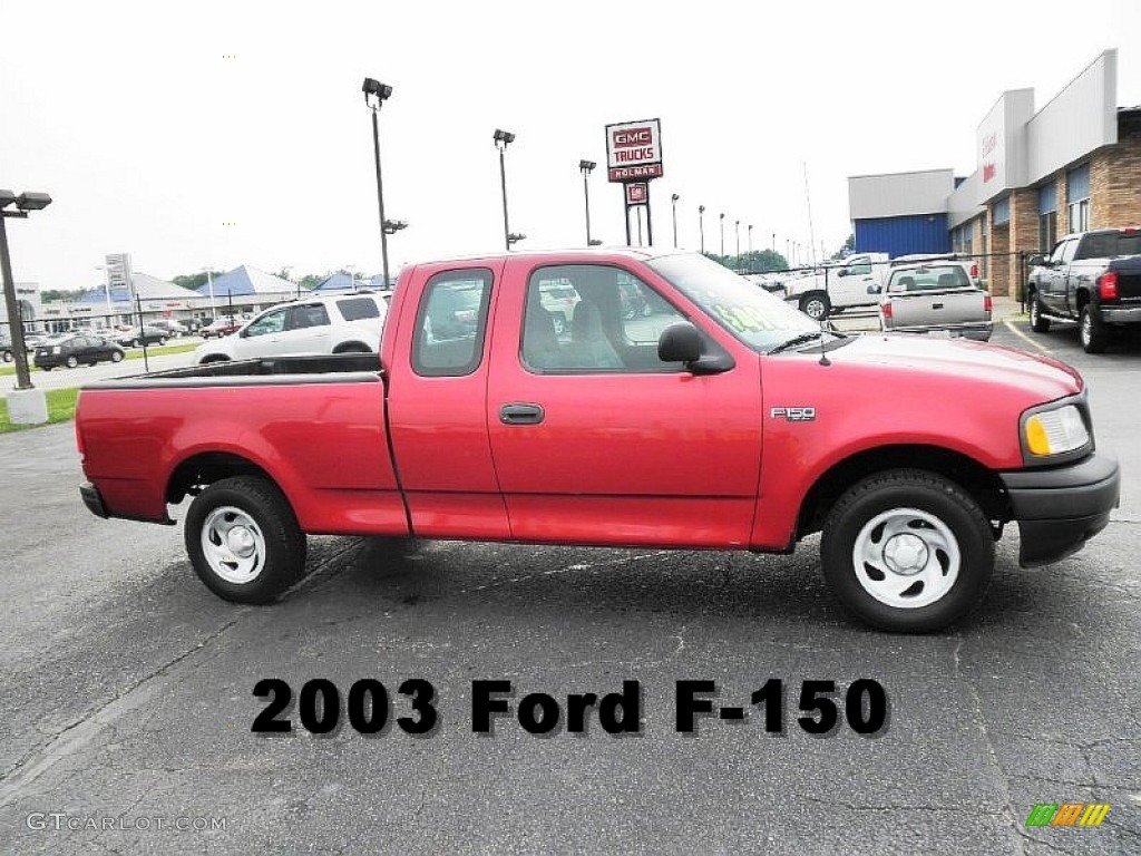 2003 F150 XLT SuperCab - Toreador Red Metallic / Medium Graphite Grey photo #1