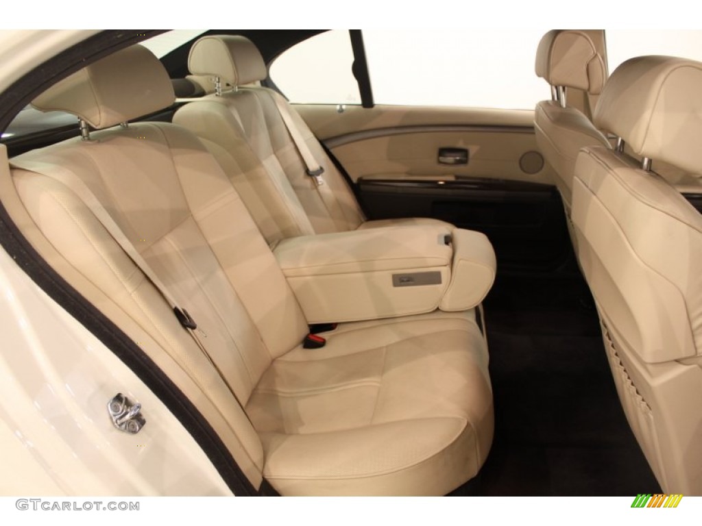 Cream Beige Interior 2008 BMW 7 Series 750Li Sedan Photo #50759163