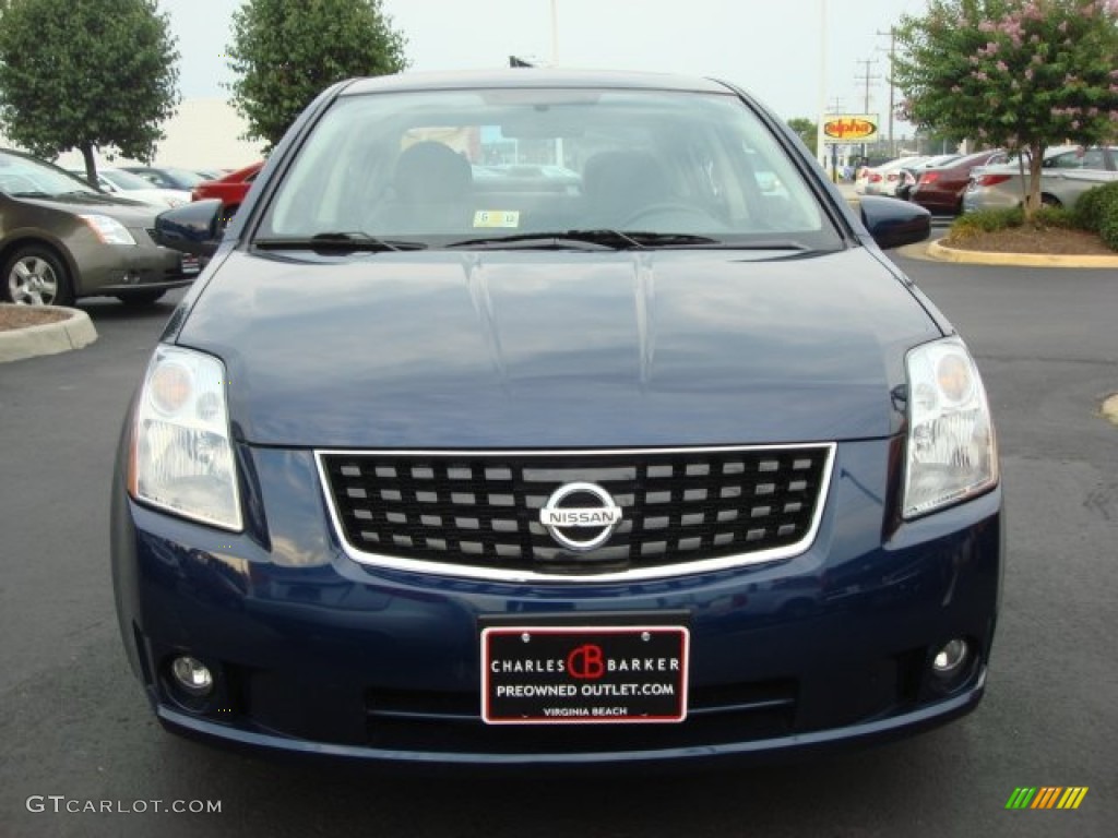 2008 Sentra 2.0 S - Blue Onyx / Charcoal/Steel photo #7